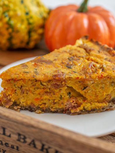 Pumpkin Quiche with Quinoa Crust