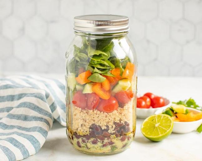 Black Bean & Quinoa Mason Jar Salad