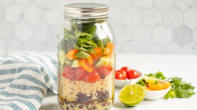 Black Bean & Quinoa Mason Jar Salad