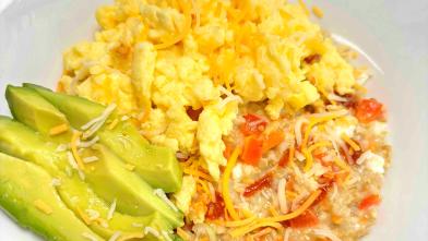 Cheesy savory oatmeal