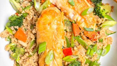 crispy chicken fried rice