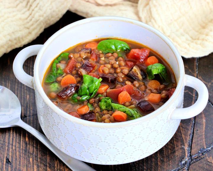 Lentil Soup with California Dates and Spinach