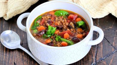 Lentil Soup with California Dates and Spinach