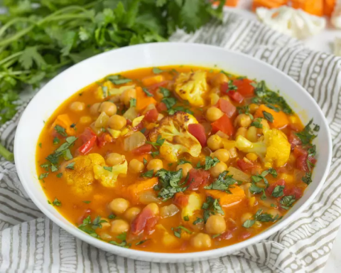 Moroccan Vegetable Stew in bowl