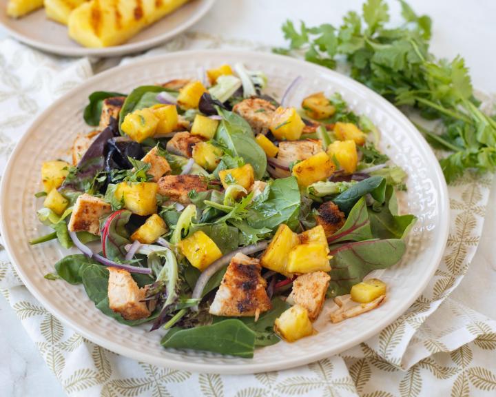 Grilled Pineapple and Chicken Salad