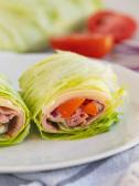 Crunchy Iceberg Lettuce Ham & Swiss Wraps