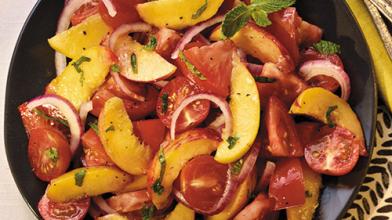 Tomato and Peach Salad