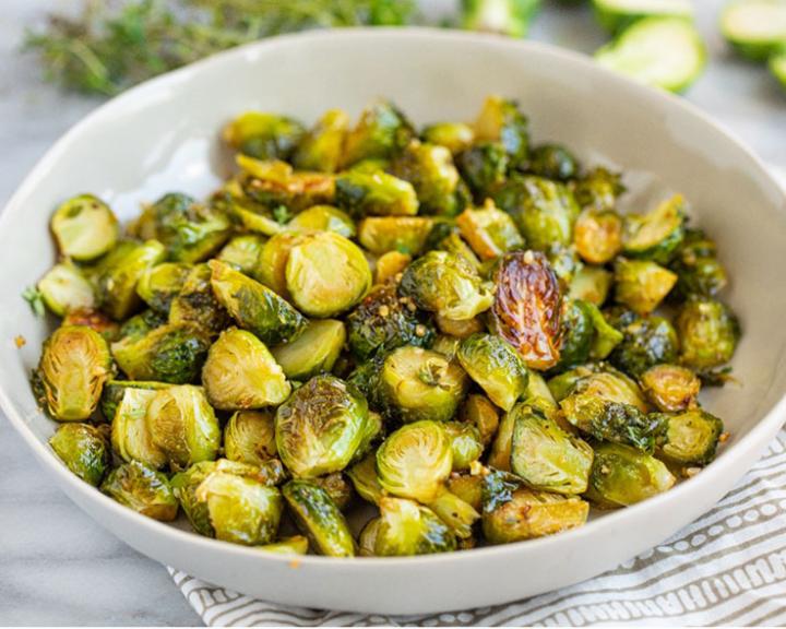 Maple-Thyme Roasted Brussel Sprouts
