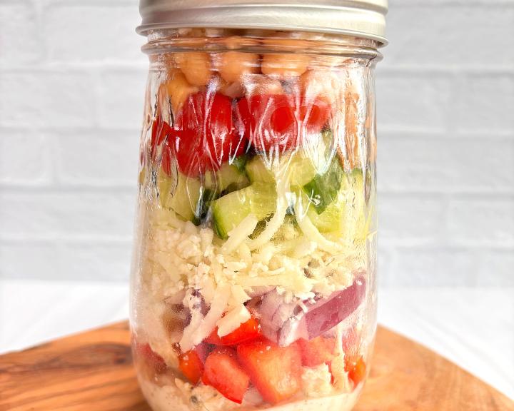 Mediterranean Chopped Jar Salad