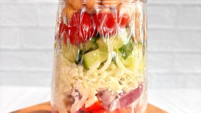 Mediterranean Chopped Jar Salad
