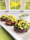 Spinach and Egg Stuffed Portobello Mushrooms