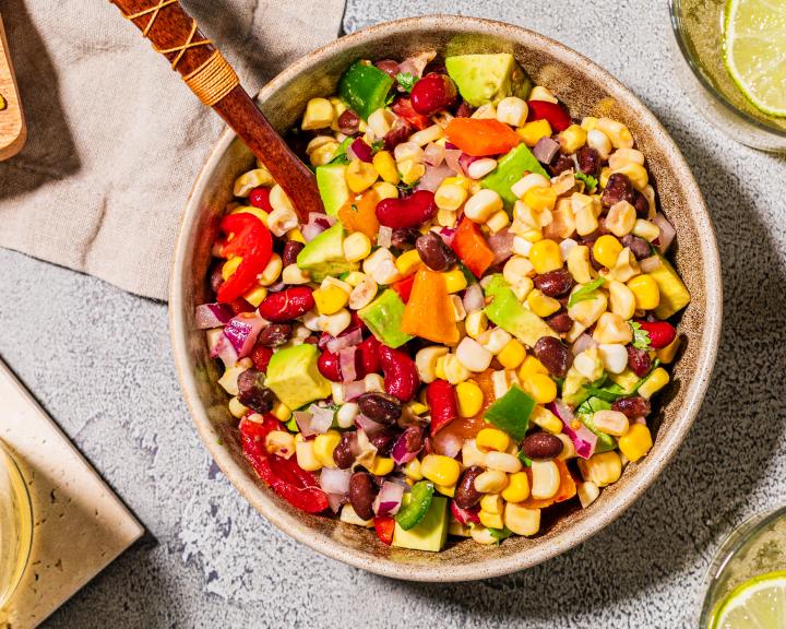 Bowl of cowboy caviar