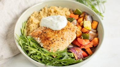 Veggie Grain Bowl with Tilapia