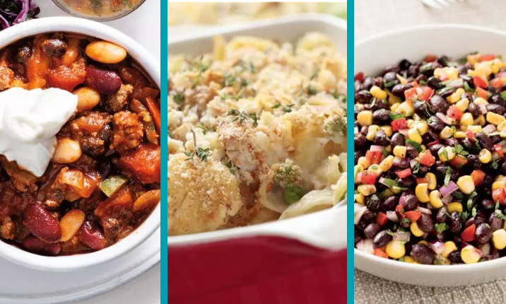 Snapshot of 3 recipes full of fiber for a diabetic diet